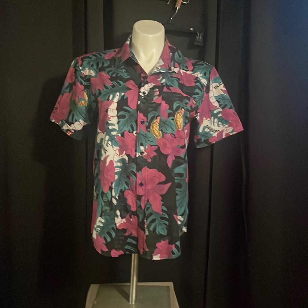 Jurassic Park Men’s Collared Short Sleeve Button Up Shirt Size Medium